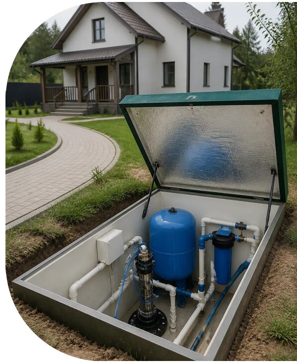 Автономное водоснабжение дома в Отрадном от 163050 р. | АПаруса-Трд